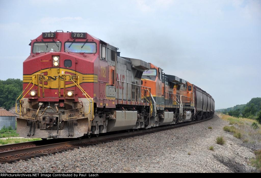 Grain train cruises west